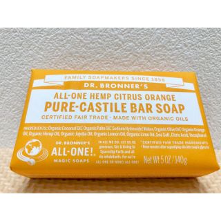 ドクターブロナー(Dr.Bronner)のドクターブロナー マジックソープバー シトラスオレンジ 140g 2個セット(ボディソープ/石鹸)