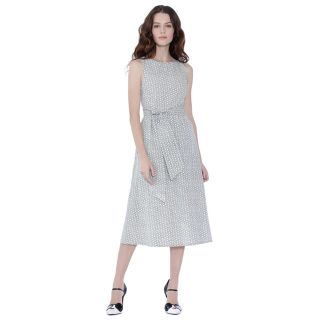 アリスアンドオリビア(Alice+Olivia)のBRYNLEE SLEEVELESS BELTED MIDI DRESS(ロングワンピース/マキシワンピース)