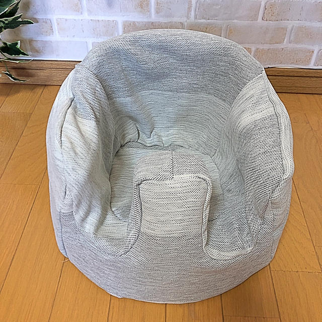 Bumbo(バンボ)のハンドメイド♡バンボカバー(太ボーダーグレー) キッズ/ベビー/マタニティの寝具/家具(シーツ/カバー)の商品写真