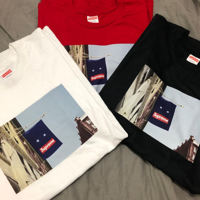 supreme banner tee 黒