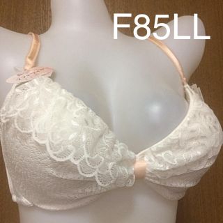 レース ブラショー F85LL ホワイト アンダーの大きいサイズ(ブラ&ショーツセット)