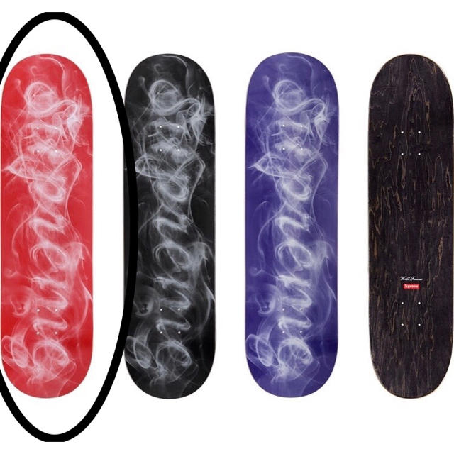 Red Supreme 19FW Smoke Skateboard