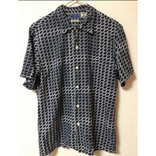 ハリウッドランチマーケット(HOLLYWOOD RANCH MARKET)のHRM / Blue Blue 藍染 和風 半袖シャツ(シャツ)