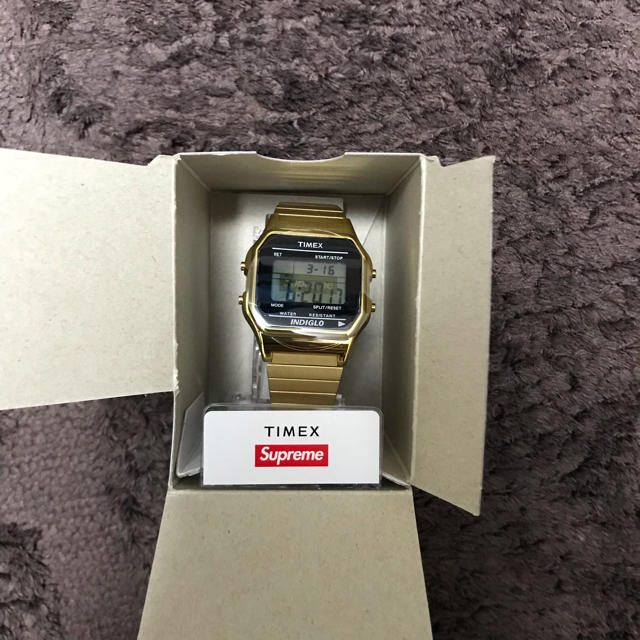 supreme timex digitar watch