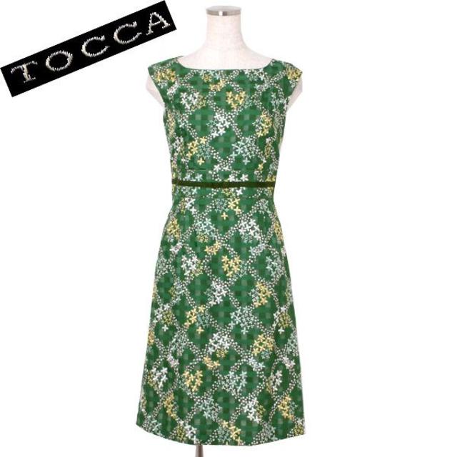 TOCCA フラワー刺繍ワンピース size0 グリーン系 トッカ fruut.pt
