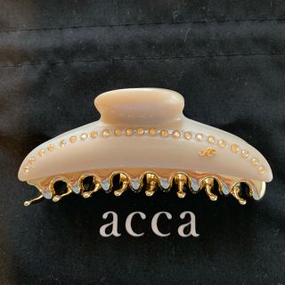 acca♡ティアラクイーン クリップ大 モーヴベージュ ACマーク付き-