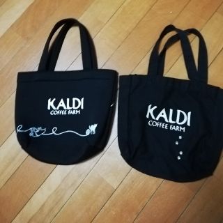 カルディ(KALDI)の値下げ！カルディ限定猫トートバッグ　2コセット♪(トートバッグ)