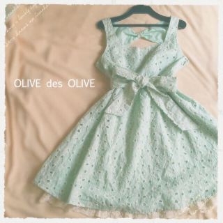 オリーブデオリーブ(OLIVEdesOLIVE)の大幅値下げ！OLIVE お花刺繍のコットンop*(ミニワンピース)