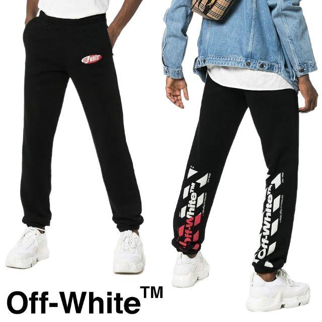 2 OFF-WHITE 19ss ブラック スウェット ジョガーパンツ M