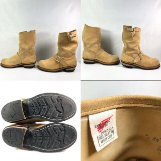 REDWING 清潔前期PT刺繍タグ低ベルト8.5Dレッド