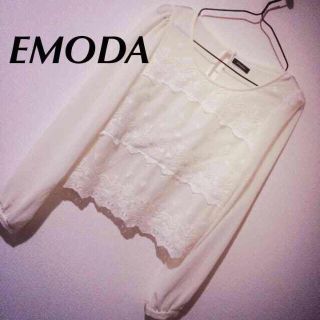 エモダ(EMODA)のシフォン レースブラウス(シャツ/ブラウス(長袖/七分))