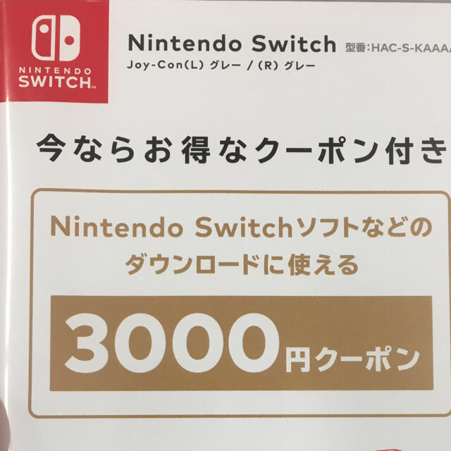 Nintendo Switch グレー新品未使用未開封クーポン有送料無料 ...