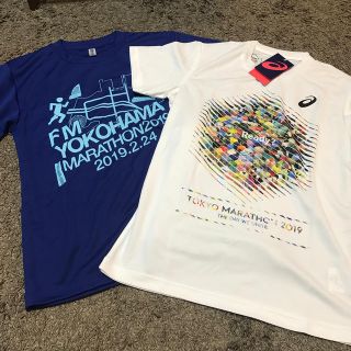 アシックス(asics)の新品未着用♡東京マラソン2019、FM横浜マラソン2019参加Tシャツ(ウェア)