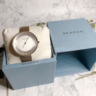 スカーゲン(SKAGEN)のスカーゲン SKAGEN  腕時計 シェル ゴールド(腕時計)