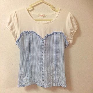 ケイティー(Katie)のレースアップTシャツ(カットソー(半袖/袖なし))