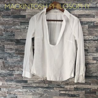 マッキントッシュフィロソフィー(MACKINTOSH PHILOSOPHY)のマッキントッシュフィロソフィー❤️スキッパーシャツ(シャツ/ブラウス(長袖/七分))