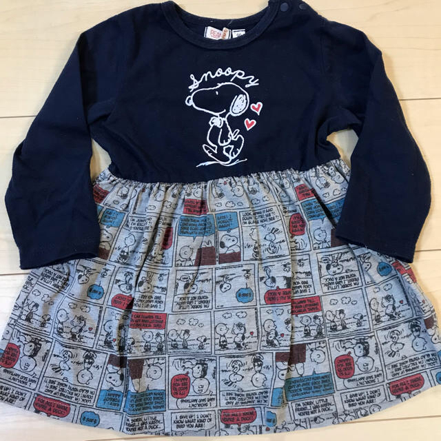 PEANUTS(ピーナッツ)のワンピース スヌーピー 90  キッズ/ベビー/マタニティのキッズ服女の子用(90cm~)(ワンピース)の商品写真