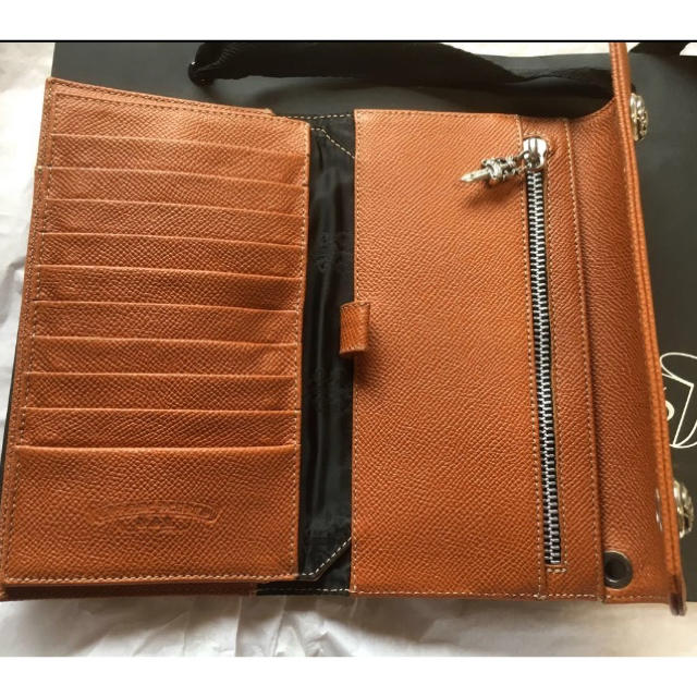 Chrome Hearts - クロムハーツ ウェーブ ウォレット キャメル Chrome Hearts - クロムハーツ ウェーブ ウォレット キャメル