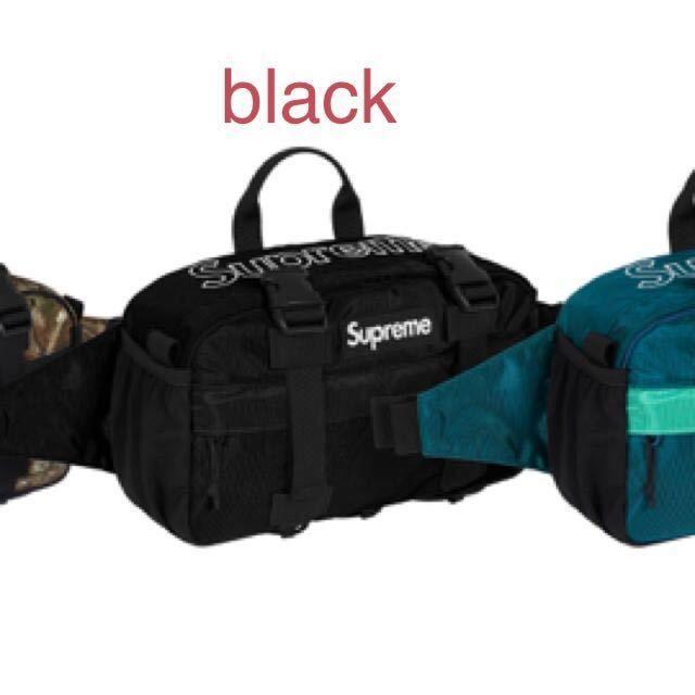 19fw Supreme Waist bag black 黒