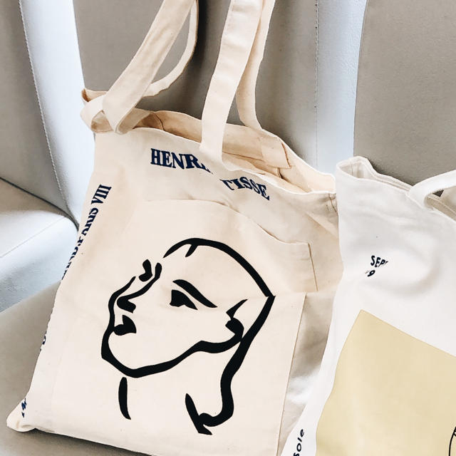 tote bag  トートバッグ 顔柄 レディースのバッグ(トートバッグ)の商品写真