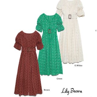 リリーブラウン(Lily Brown)のリリーブラウン ❤︎カットワークレースワンピース(ロングワンピース/マキシワンピース)