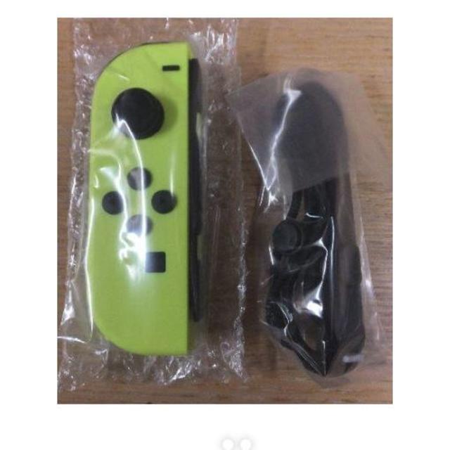 Nintendo Switch - 未使用 Joy-Con (L)ネオンイエロー Joy-conストラップ黒 左の通販 by Pin@head