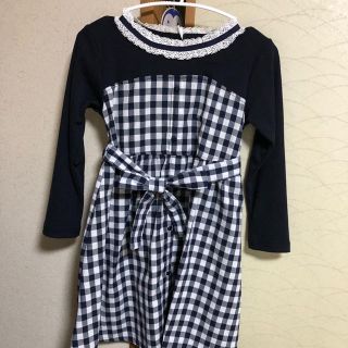 アクシーズファム(axes femme)のaxes femme kid's チェックワンピース(ワンピース)