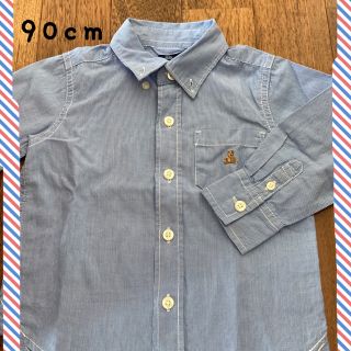 ベビーギャップ(babyGAP)のbabyGap ストライプ 長袖ブラウス ブルー 90cm(ブラウス)