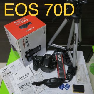 キヤノン(Canon)の【美品】キヤノンEOS70Dボディ＋おまけ多数 Canon(デジタル一眼)