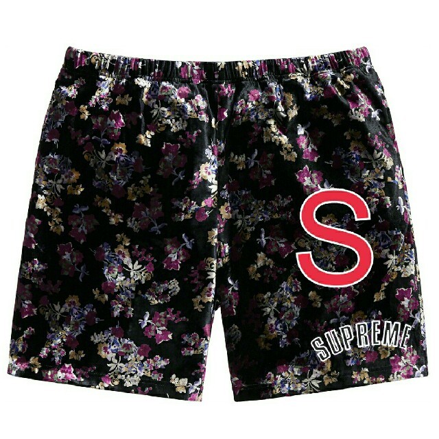 Supreme(シュプリーム)のエイプ様 supreme floral velour short Sサイズ メンズのパンツ(ショートパンツ)の商品写真