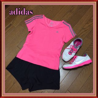 アディダス(adidas)のadidas♡ランニング.ヨガウェア♡M(Tシャツ(半袖/袖なし))