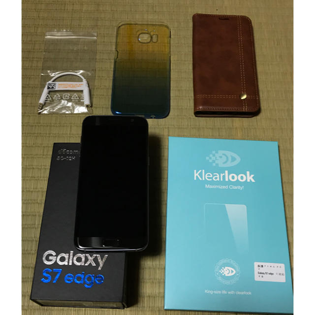 【極美品】GALAXY S7edge ケース2個付 SC-02H  SIM解除。