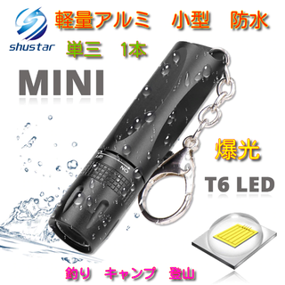 小型　LED ハンディライト　Ｔ６　１灯　14500　　単３　フラッシュライト(その他)