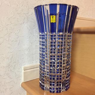 バカラ(Baccarat)の伝統工芸 ♥️ 江戸切子 カガミクリスタル  花瓶  レア(グラス/カップ)