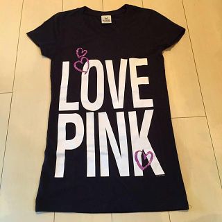 ヴィクトリアズシークレット(Victoria's Secret)のVS PINK Tシャツ 黒 XS(Tシャツ(半袖/袖なし))