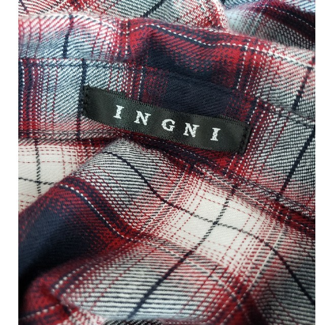 INGNI(イング)のイング　チェックシャツ　ワンピース　Mサイズ レディースのトップス(シャツ/ブラウス(長袖/七分))の商品写真