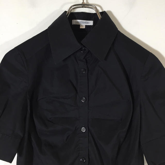 NARACAMICIE(ナラカミーチェ)のナラカミーチェ NARACAMICIE 半袖シャツ ブラック サイズ0 レディースのトップス(シャツ/ブラウス(半袖/袖なし))の商品写真