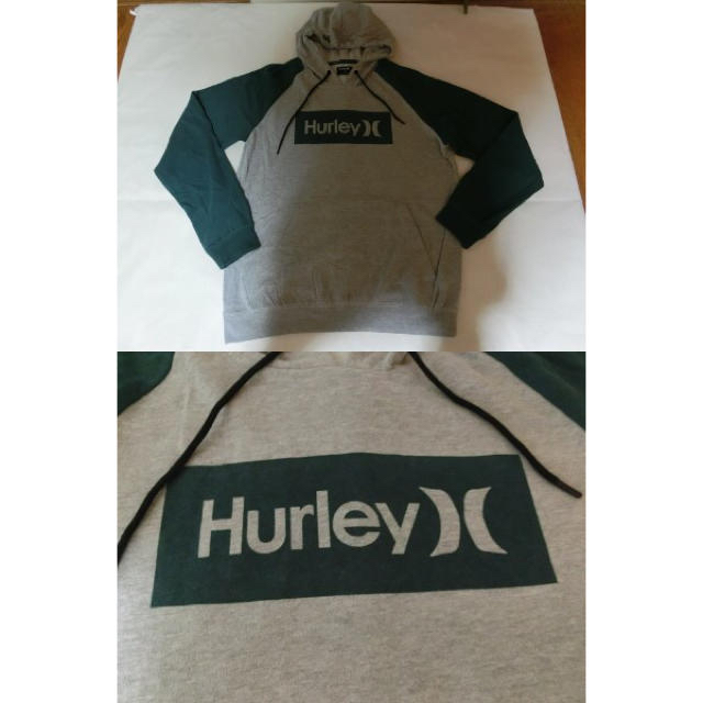 Hurley(ハーレー)のUSA購入 HURLEY プルオーバーパーカーUS S 灰緑  メンズのトップス(パーカー)の商品写真