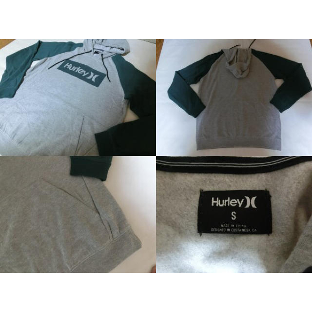 Hurley(ハーレー)のUSA購入 HURLEY プルオーバーパーカーUS S 灰緑  メンズのトップス(パーカー)の商品写真