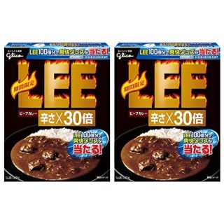 グリコ(グリコ)のグリコ ＬＥＥ（リー） 辛さ３０倍 ｘ２箱 （2018年製造）激辛レトルトカレー(レトルト食品)