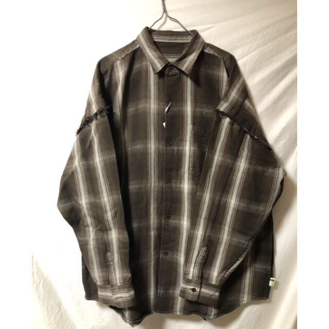 BEAMS SSZ peter shirt オンブレ チェック シャツ 2way-