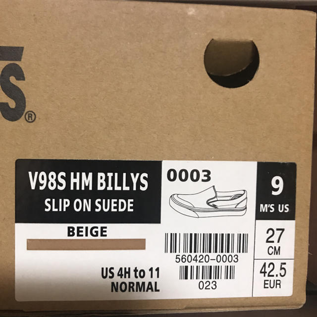 VANS halfmoon v96s billys スリッポン 2