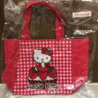 ハローキティ(ハローキティ)の【新品・未使用】ハローキティ❤︎トートバッグ❤︎レッド❤︎(トートバッグ)