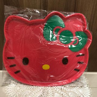 ハローキティ(ハローキティ)の【新品・未使用】ハローキティ❤︎お盆❤︎レッド❤︎(収納/キッチン雑貨)