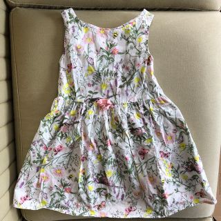 エイチアンドエム(H&M)の◆ zutist373様専用◆H&Ｍ☆花柄ワンピース☆Aライン⭐︎１０４(ワンピース)