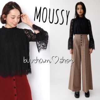 マウジー(moussy)のMOUSSY♡SCALLOPED LACE FLARE トップス レーストップス(カットソー(長袖/七分))