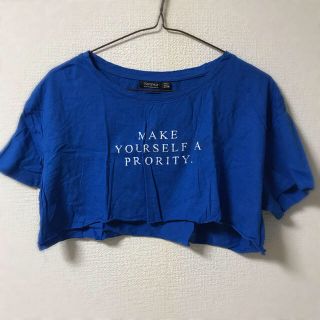 ベルシュカ(Bershka)の【 Rabbit 様専用 】レディース トップス ブルー へそだし(Tシャツ(半袖/袖なし))