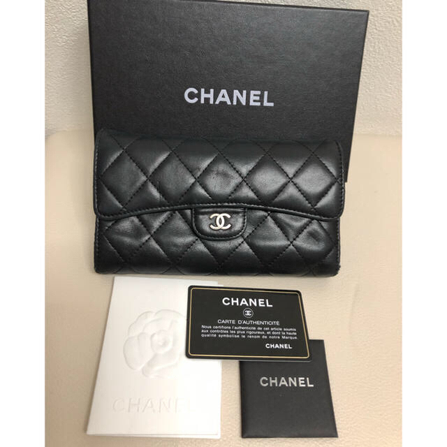 CHANEL マトラッセ ラムスキン 長財布 - 財布