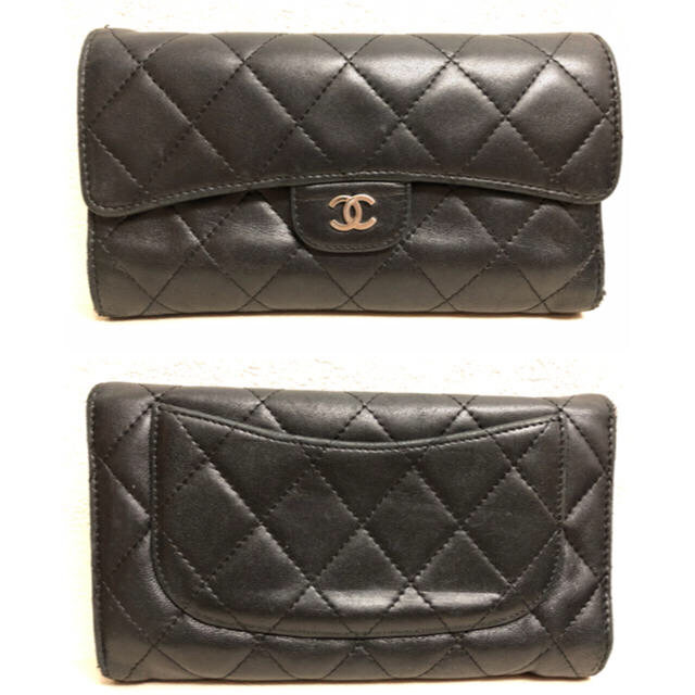 CHANEL マトラッセ ラムスキン 長財布 - 財布