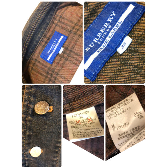 BURBERRY BLUE LABEL(バーバリーブルーレーベル)の美品本物バーバリーブルーレーベル上質コットンデニムジャケット♫専用品 レディースのジャケット/アウター(Gジャン/デニムジャケット)の商品写真